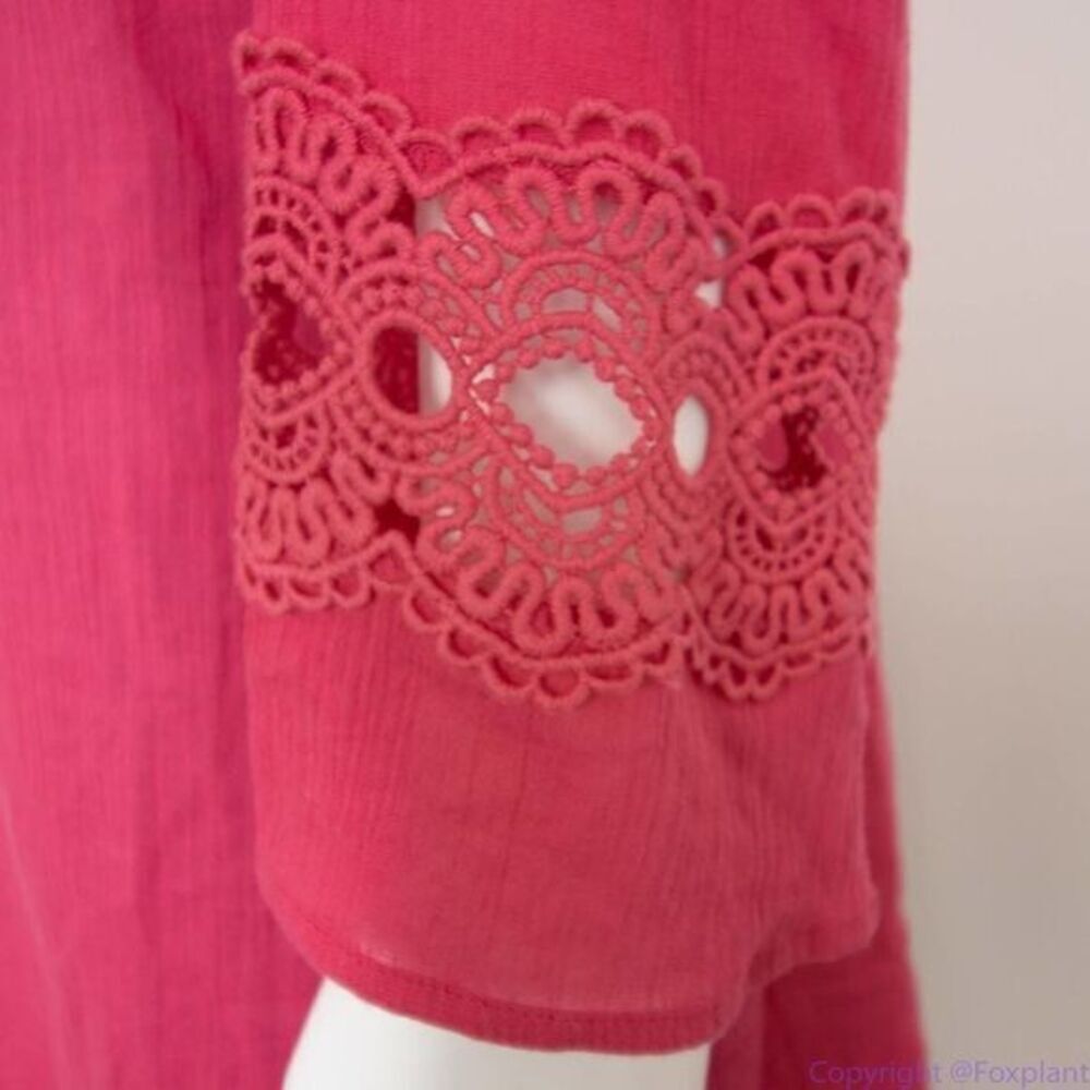 La Blanca pointelle cotton pink tunic, coverup size M‎ - Picture 9 of 16